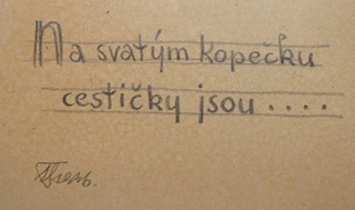 KAREL ŠTIKA (1898-1975) - NA SVATÝM KOPEČKU CESTIČKY JSOU