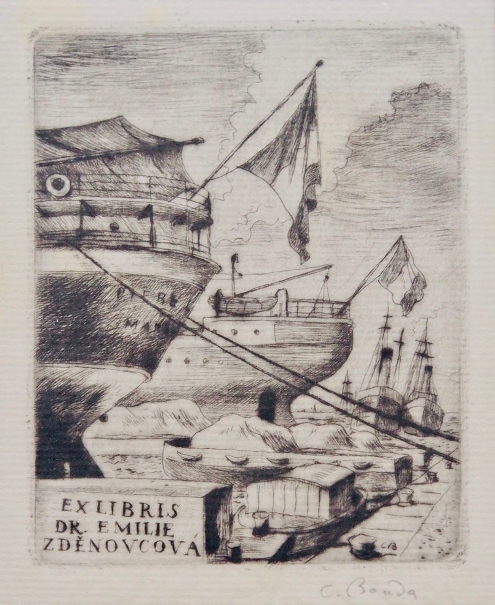 Cyril Bouda (1901 - 1984) - Exlibris – PŘÍSTAV