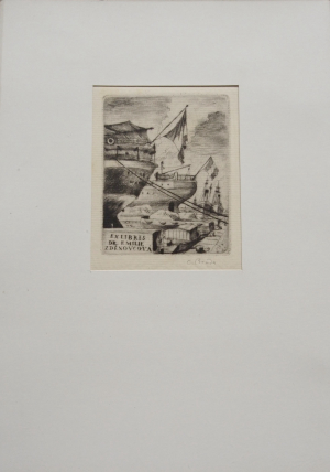 Cyril Bouda (1901 - 1984) - Exlibris – PŘÍSTAV