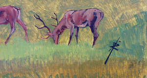 Jiří Židlický (1895 - 1950) - Jeleni na pastvě