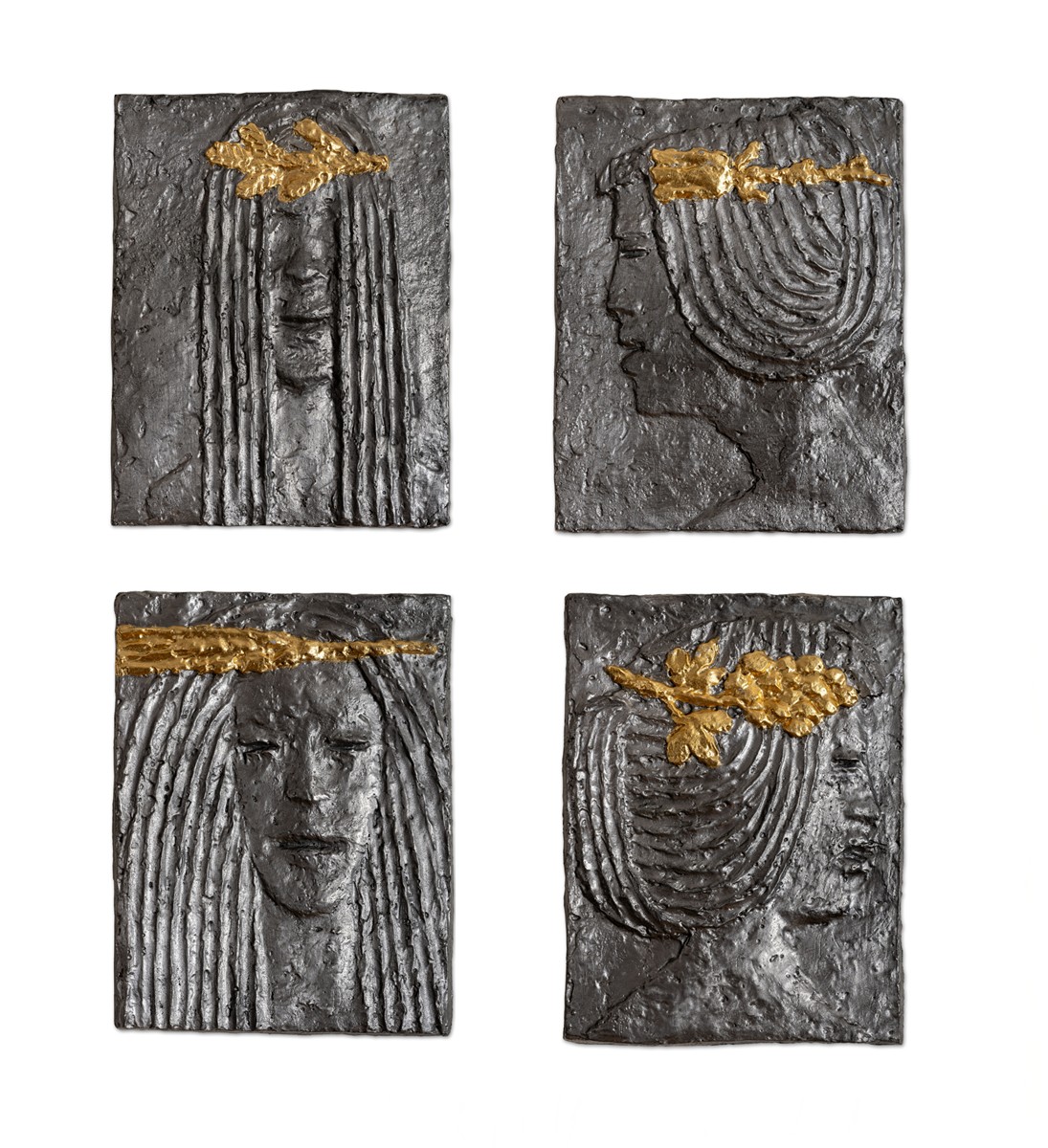 Olbram Zoubek (1926 - 2017) - Čtyři roční období - soubor 4 reliéfů