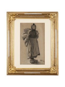 Jakub Schikaneder (1855 - 1924) - Dívka s trávnicí