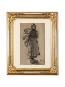 Jakub Schikaneder (1855 - 1924) - Dívka s trávnicí