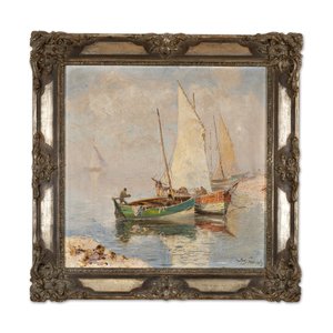 Josef Svoboda (1901 - 1945) - Bárky u pobřeží Dubrovníku