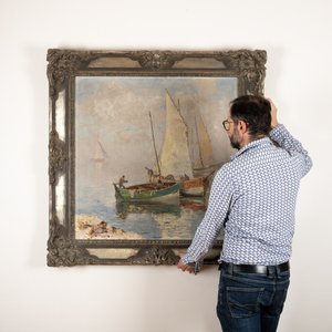 Josef Svoboda (1901 - 1945) - Bárky u pobřeží Dubrovníku