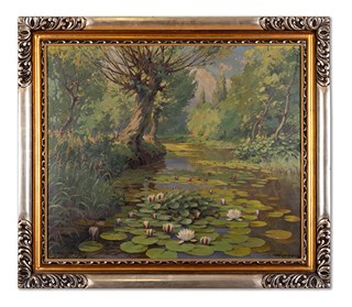 František Daněk Sedláček (1892 - 1974) - Hladina s lekníny