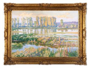 Václav Radimský (1867 - 1946) - Vodní hladina s rákosím