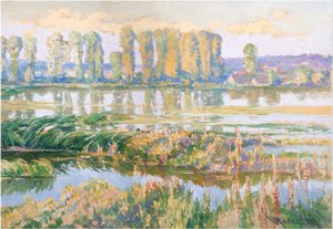Václav Radimský (1867 - 1946) - Vodní hladina s rákosím