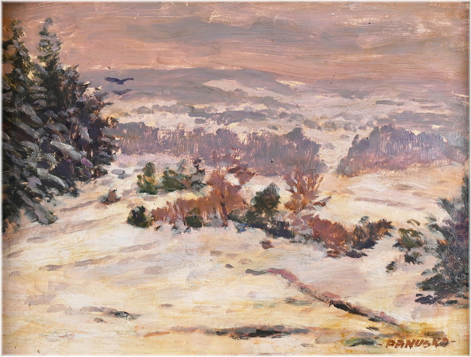 Jaroslav Panuška (1872 - 1958) - Zima v Posázaví