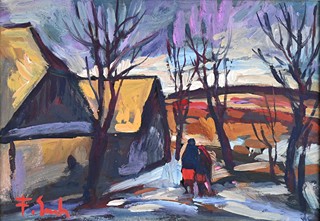 František Emler  (1912 - 1992) - Zima na Kuklíku