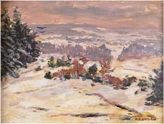 Jaroslav Panuška (1872 - 1958) - Zima v Posázaví