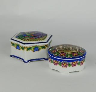 Porcelánové dózy ručně malované Klenčí