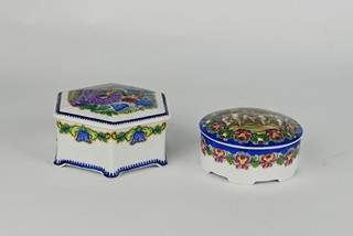 Porcelánové dózy ručně malované Klenčí