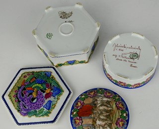 Porcelánové dózy ručně malované Klenčí
