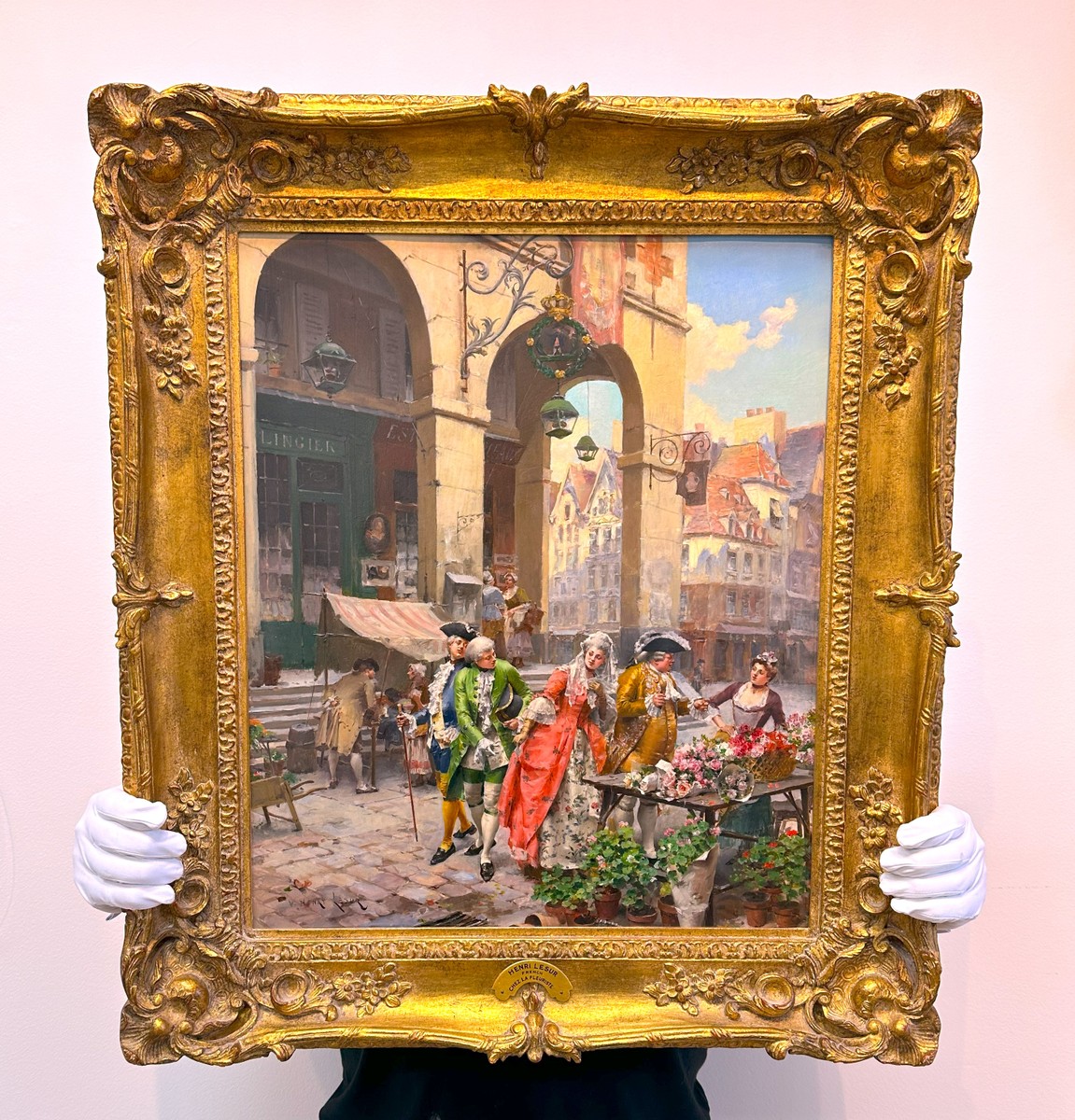 Henri Victor Lesur - U květinářky (tajné randezvous)