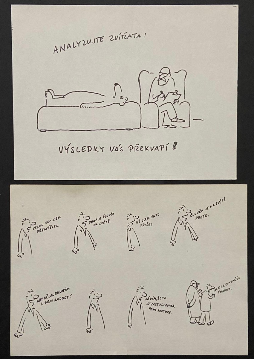 Jiránek Vladimír | Freud a psychoanalýza - konvolut 8 grafik