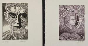 Dudek Josef | Kafka, Mozart + 4 (konvolut šesti grafik)