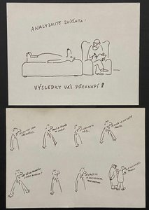 Jiránek Vladimír | Freud a psychoanalýza - konvolut 8 grafik