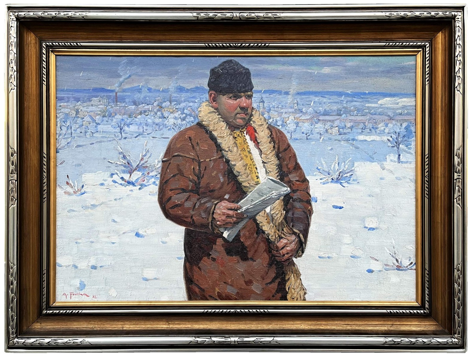 Antoš Frolka (1877 - 1935) - VELKÝ FORMÁT - Starosta z Mařatic
