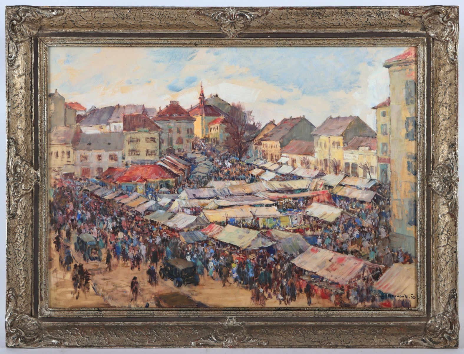 Augustin Mervart (1889 - 1968) - Jarmark na Žerotínově náměstí v Přerově