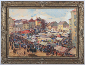 Augustin Mervart (1889 - 1968) - Jarmark na Žerotínově náměstí v Přerově