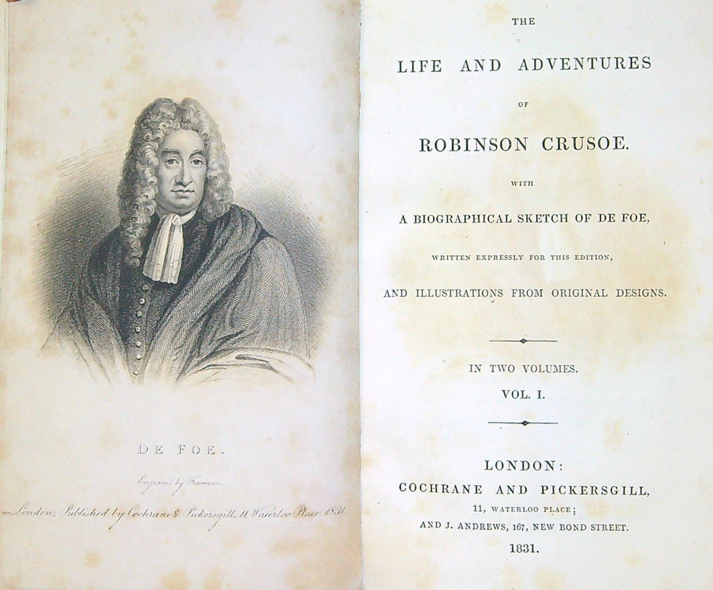 Daniel Defoe (De Foe) - The Life and Adventures of Robinson Crusoe / With a Biographical Sketch of De Foe, Written Expressly for this Edition and illustrations from original designs.