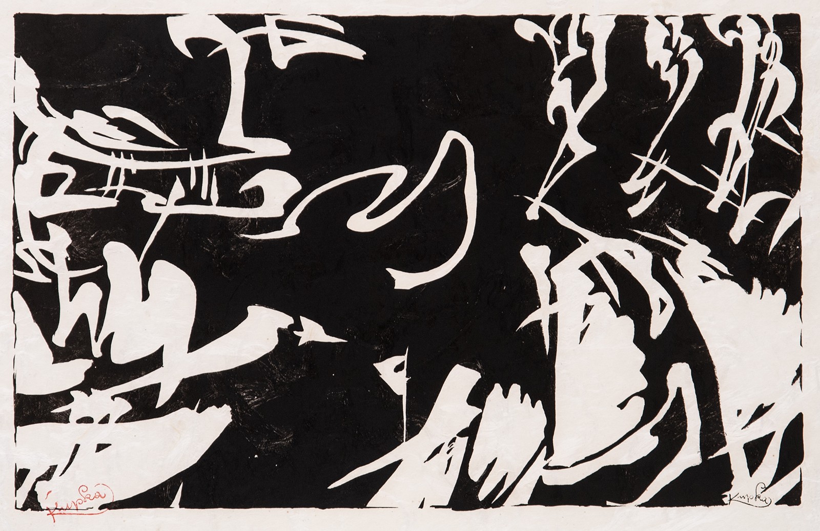 František Kupka (1871 - 1957) - Bílé rytmy na černé
