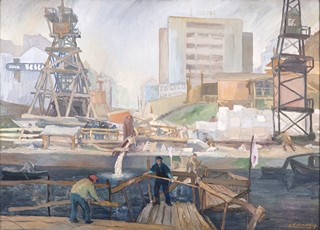 Karel Oberthor (1921 - 1996) - Starý holešovický přístav