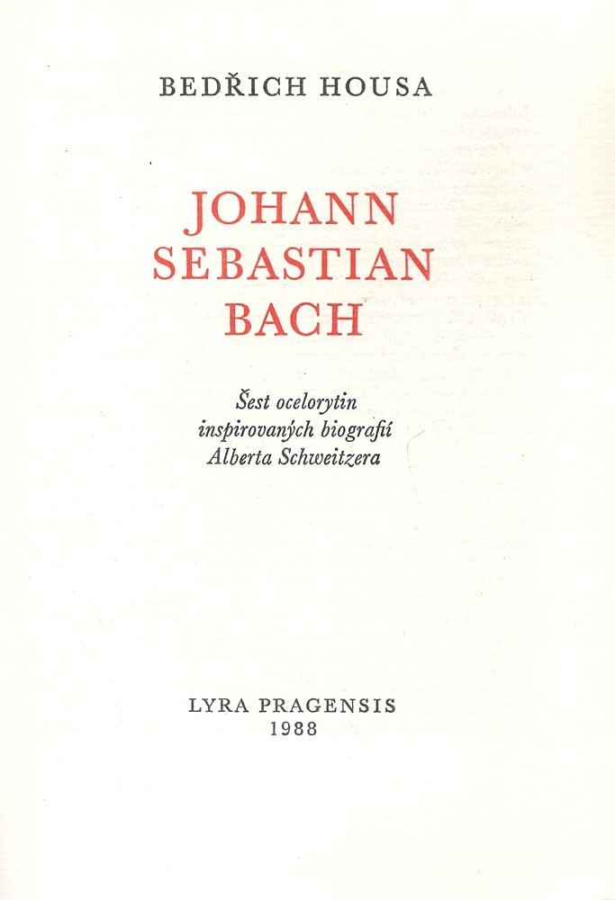 Bedřich Housa - Johann Sebastian Bach