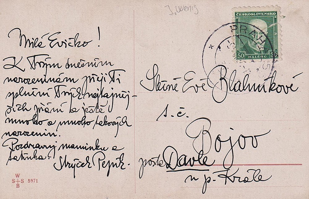 Adolf Wenig - Korespondence