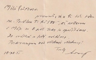 Adolf Wenig - Korespondence