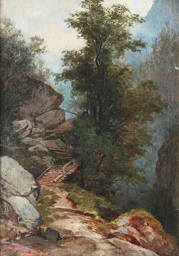 Alois Kirnig (1840 - 1911) - Lávka v lese