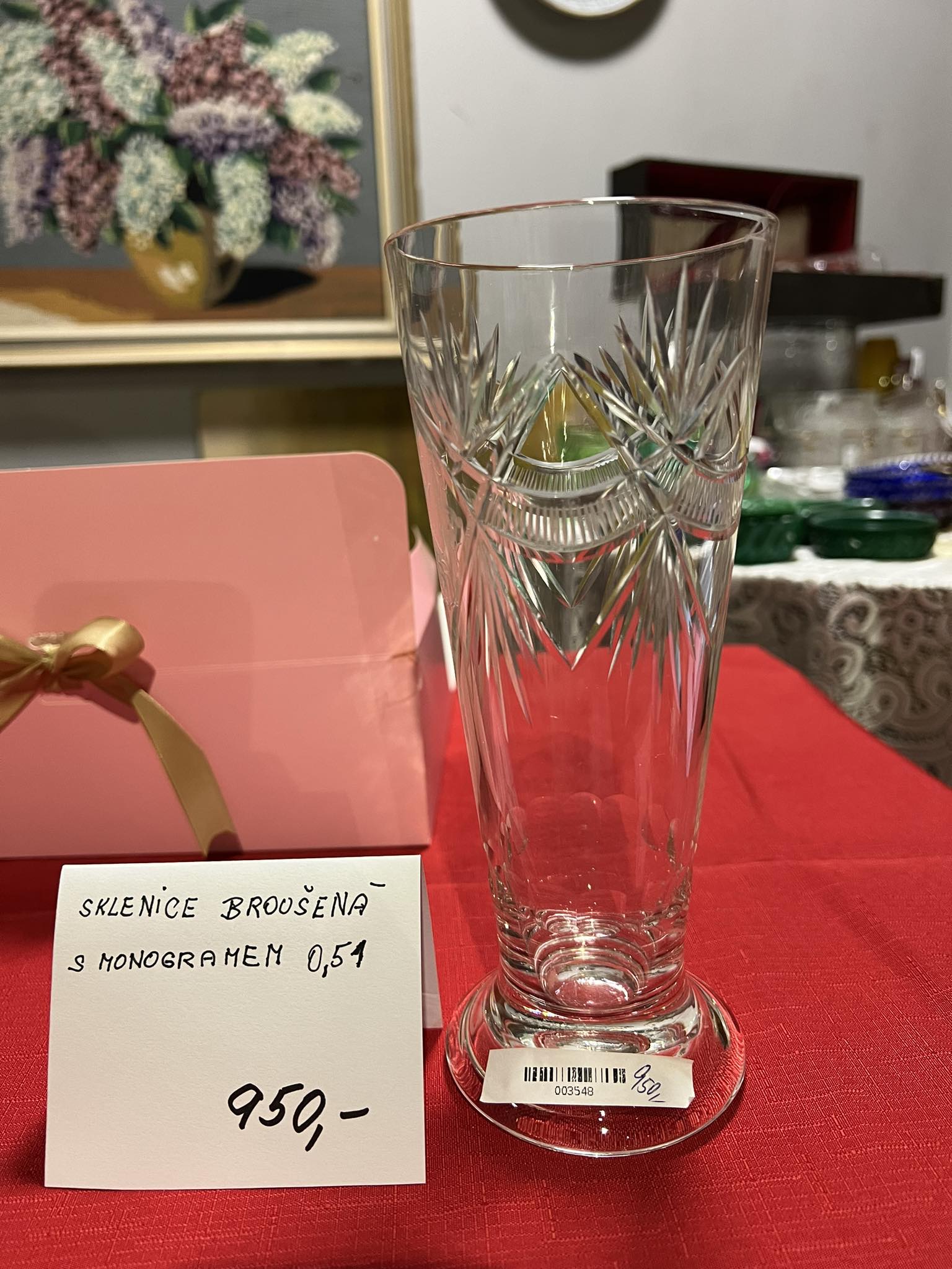 Sklenice broušené s monogramem 0,5l