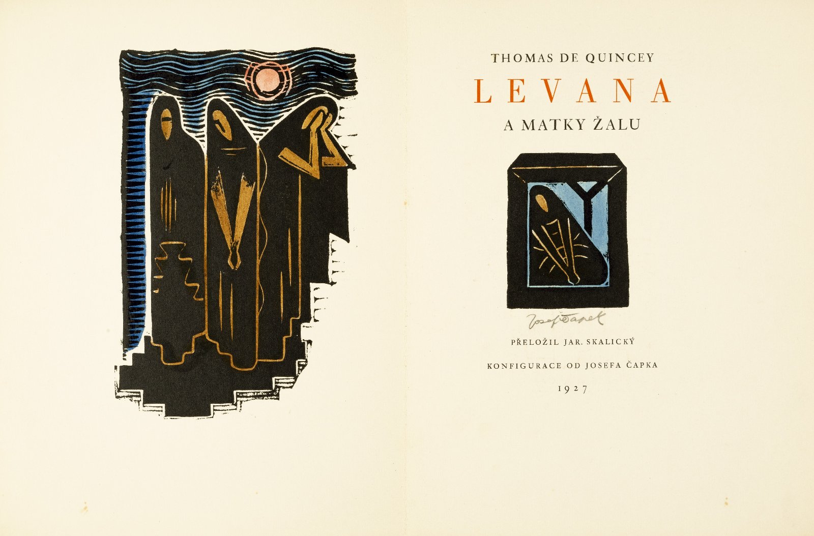 Josef Čapek | Thomas de Quincey: Levana a matky žalu