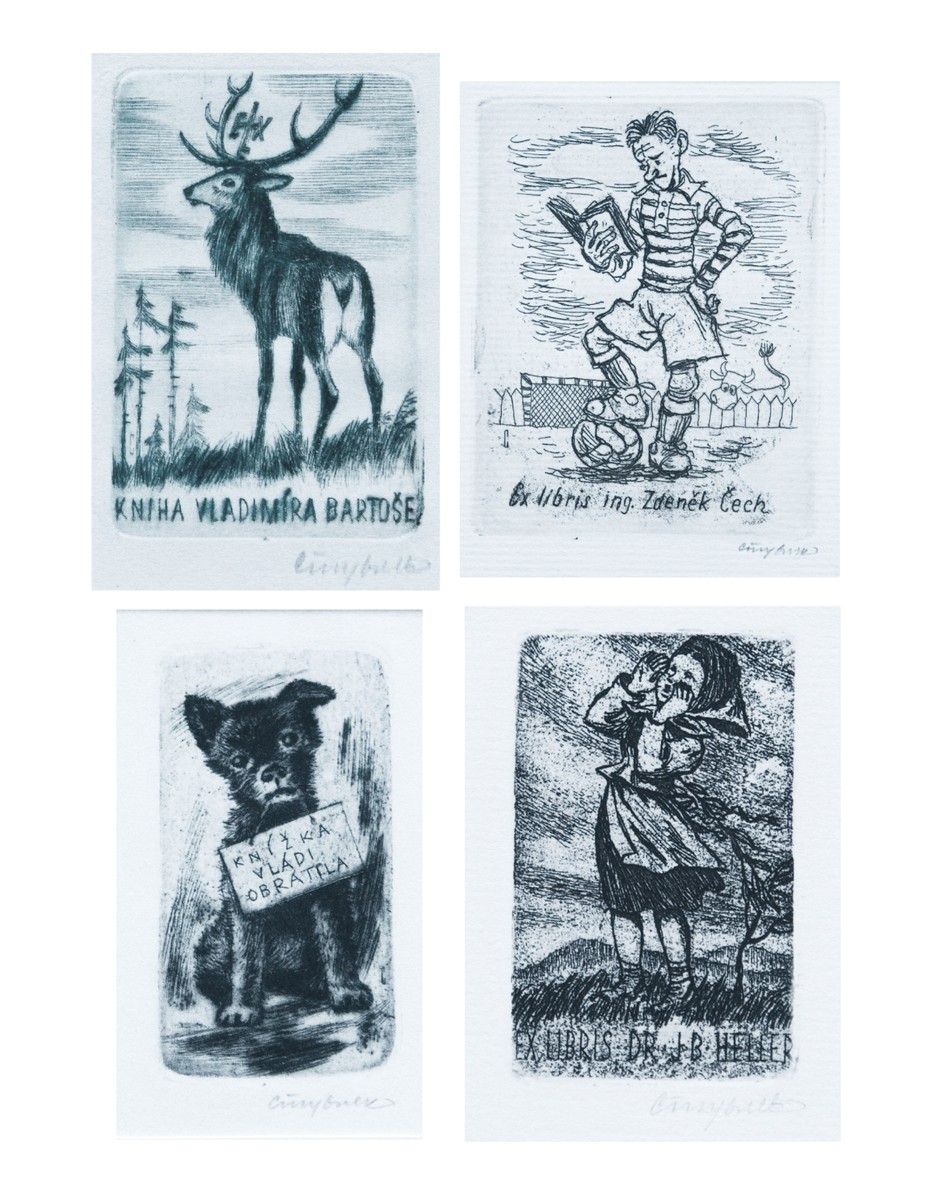 KONVOLUT 4x EXLIBRIS