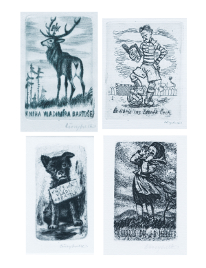 KONVOLUT 4x EXLIBRIS