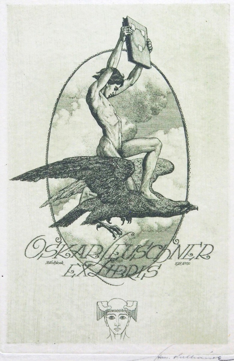 Stanislav Kulhánek - Ex libris OSKAR LEUSCHNER 1917