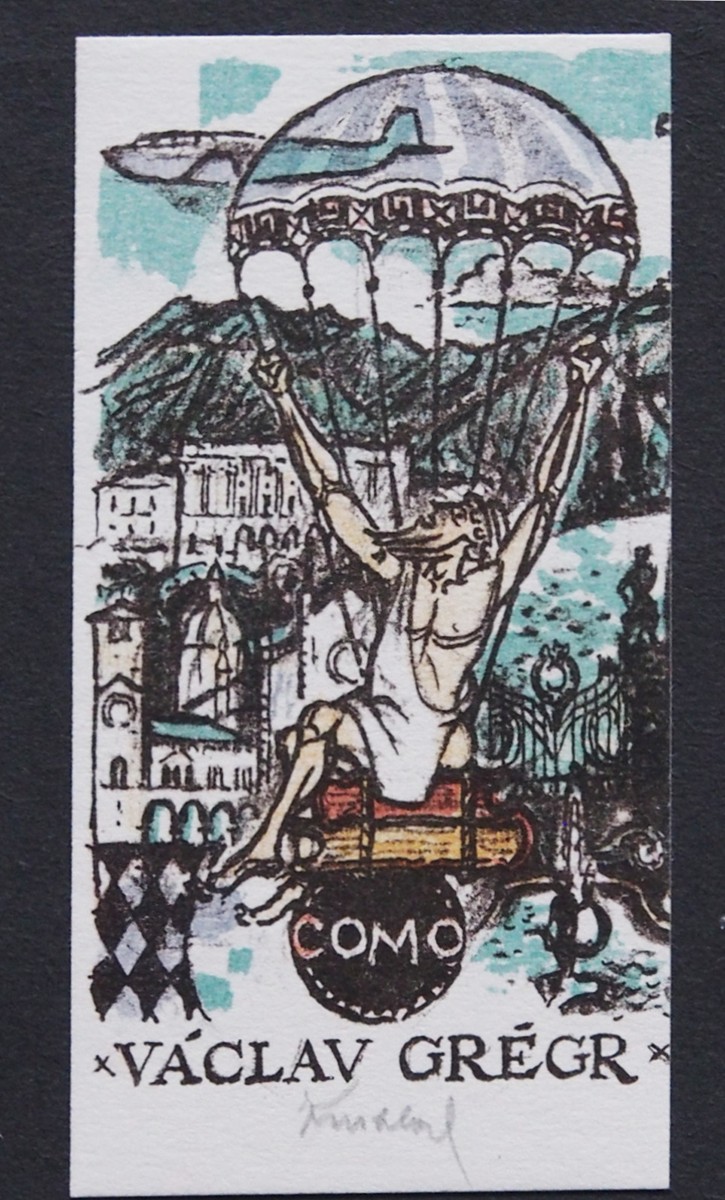 Bohuslav Knobloch  -  COMO – ex libris VÁCLAV GRÉGR