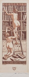 Stanislav Kulhánek - DVĚ KNIHOVNICE – ex libris B. BENEŠ BUCHLOVAN