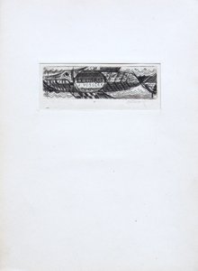 Bohuslav Knobloch  -  KROKODÝL – ex libris J. VOSEČEK