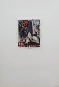 Bohuslav Knobloch  -  RŮŽE – ex libris FRANTIŠEK VOMÁČKA