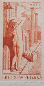 Stanislav Kulhánek - AKT – ex libris Břetislav Peterka S RAZÍTKEM STANISLAV KULHÁNEK
