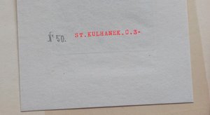 Stanislav Kulhánek - TANEC PRO ČERTA - S RAZÍTKEM STANISLAV KULHÁNEK – ex libris Dr. STANISLAW AULICH 1962