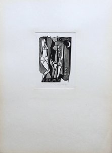 Dušan Jsignovánoušek - DÍVKA – ex libris F. GRUMLÍK