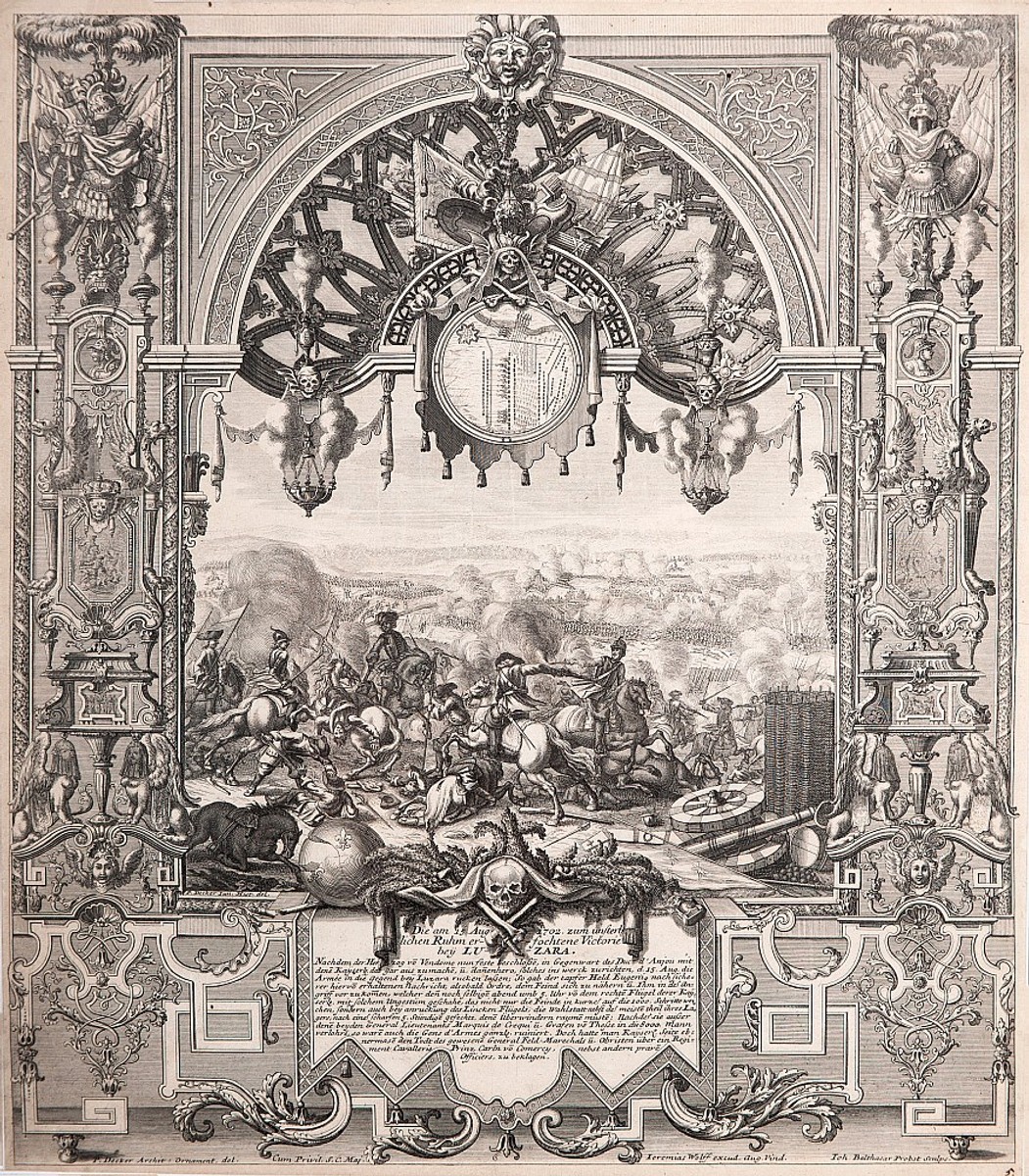 Paul Decker - Bitevní scény z války o dědictví španělské 1701 - 1714