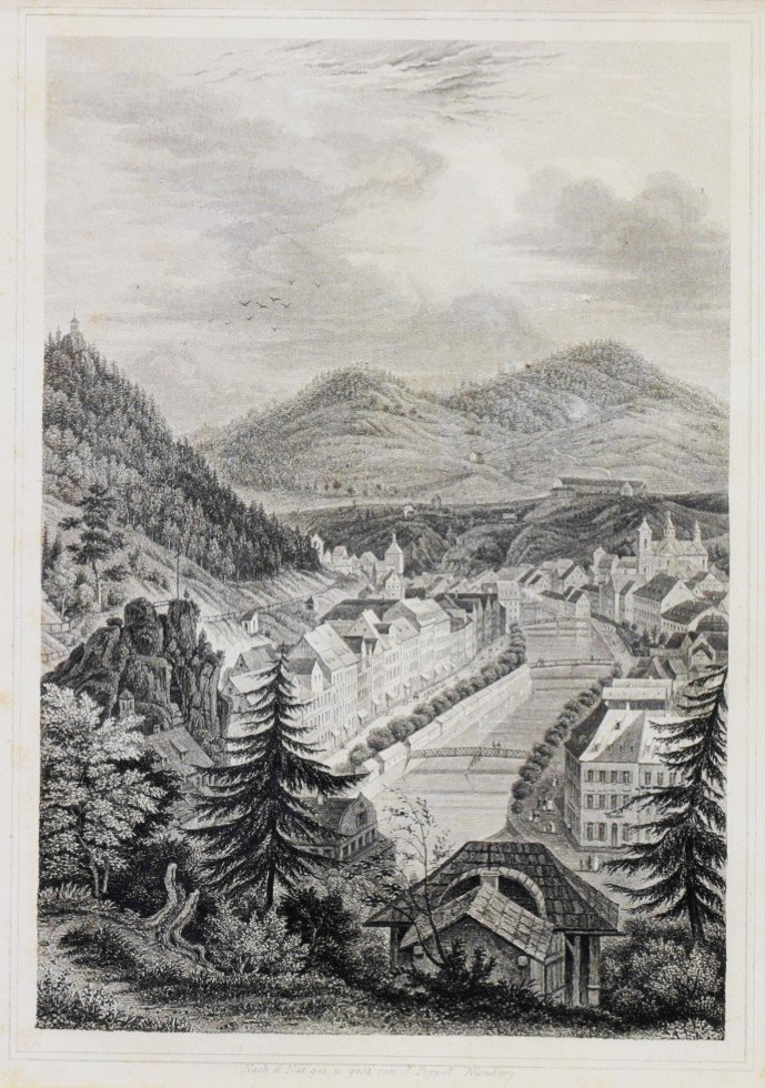 POPPEL Johann Gabriel Fridrich (1807-1882): Karlovy Vary