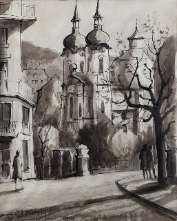 KOUTSKÝ Vladimír (1919-1973): Barokní kostel v Karlových Varech