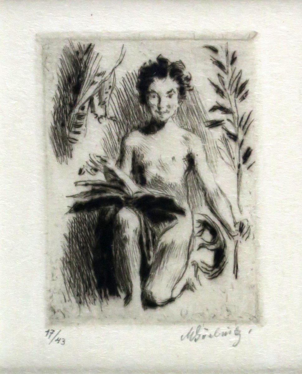 Max Švabinský (1873 - 1962) - Jinoch s knihou - Návrh na 100 Kč