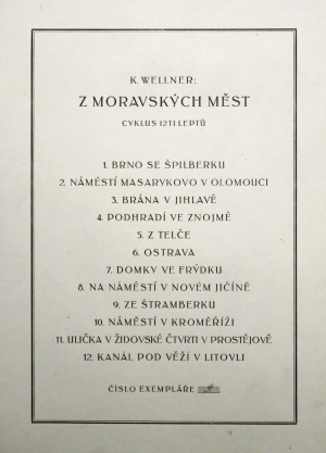 Karel Wellner (1875 - 1926) | Z Moravských měst - 10 listů
