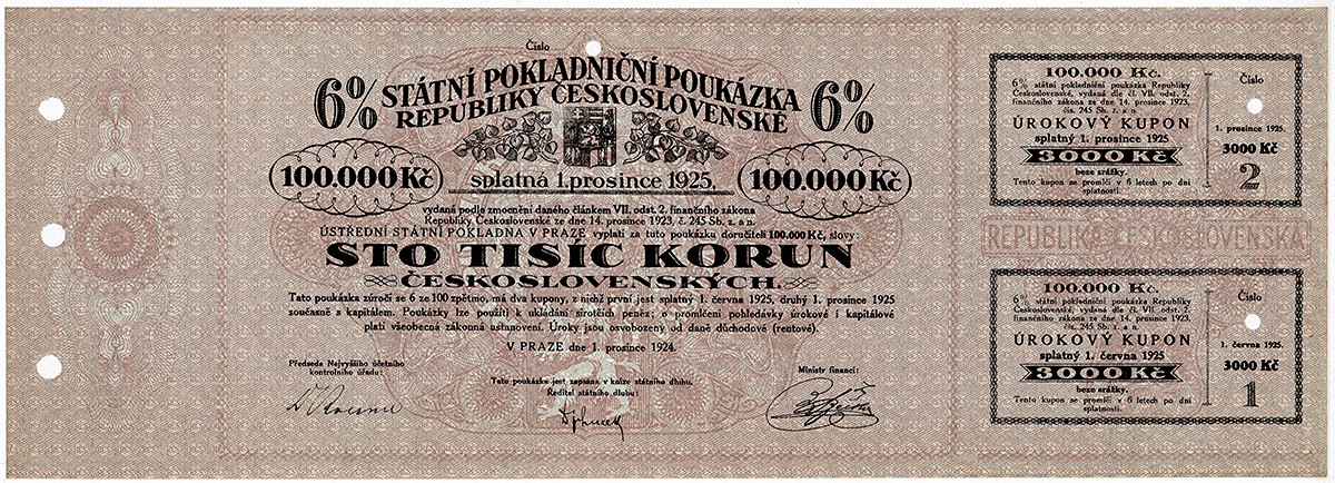 Státní pokladniční poukázky, 1919 - 1939